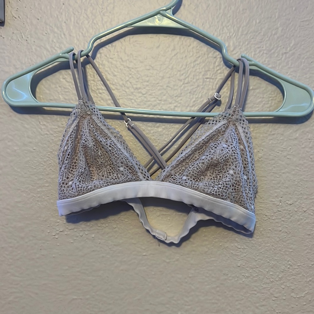 Light pink bralette, crossing in the back. Size small. From PINK.